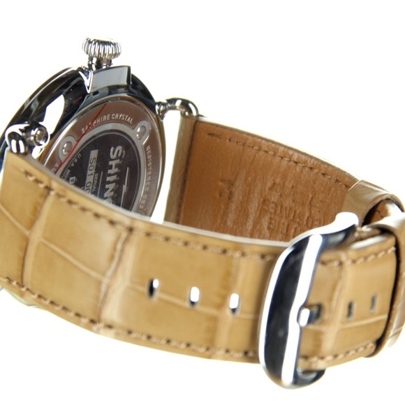 Shinola Runwell Moon Phase 47 mm Alligator Watch - Picture 2 of 6